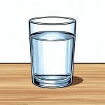 a glass of water, as in meme template