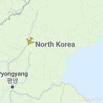 Plane flying North Korea