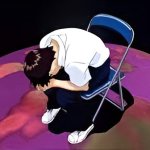 Shinji in a chair
