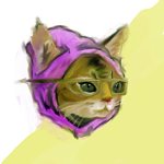 Hipster Kitty Watercolor