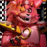 Knockout's Glamrock Foxy Announcement Template meme