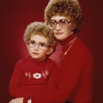 Like mother like daughter 1970s perm hair jpp funny