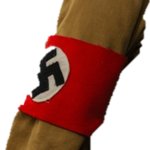 nazi hand of soldier transparent bg