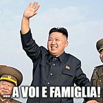 kim | ... A VOI E FAMIGLIA! | image tagged in kim jong un salute | made w/ Imgflip meme maker