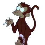 Simpsons Blurst Of Times Monkey Transparent Background