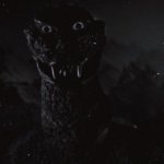 Godzilla with human eyes