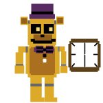 Fredbear looking at the time