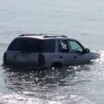 Car in sea