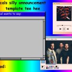 cals silly announcement template tee hee meme