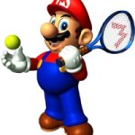 mario playing tennis