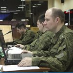 Russian Soldier on Computer