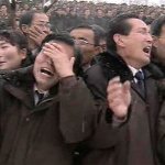 North Koreans cry