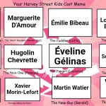 Canadian french "Harvey Street Kids" | Marguerite D'Amour; Catherine Brunet; Louis-Philippe Berthiaume; Émilie Bibeau; Éveline Gélinas; Alexis Lefebvre; Hugolin Chevrette; Sébastien René; Viviane Pacal; Geneviève Désilets; Xavier Morin-Lefort; Martin Watier | image tagged in your harvey street kids cast meme,harvey street kids,meanwhile in canada,harvey girls forever,dubbing | made w/ Imgflip meme maker