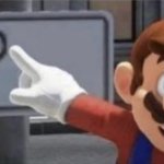 SMG4 Mario pointing at no sign