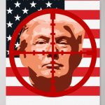 Donald Trump shooting target flag JPP