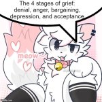 you too will become gay one day, it is inevitable >:3 | The 4 stages of grief: denial, anger, bargaining, depression, and acceptance | image tagged in femboy boykisser speech bubble | made w/ Imgflip meme maker