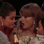 Selena Gomez and Taylor Swift at the Golden Globes meme