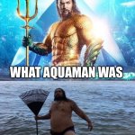 I was not very fond of Aquaman | WHAT AQUAMAN WAS; WHAT AQUAMAN SHOULD HAVE BEEN | image tagged in jason momoa,aquaman | made w/ Imgflip meme maker