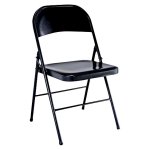 black foldable chair