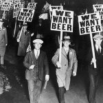 Men protesting Prohibition 1925