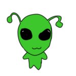 funky green alien