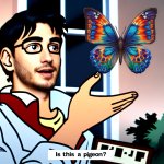 guy with butterfly meme