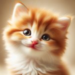 Cute kitten smiling template