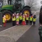 Farmer protest kids