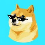 Doge with deal with it sunglasses meme