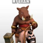 I must not laugh.... I MUST NOT LAUGH | ME AT FUNREAL:*TRIES TO BE SAD*; MY BRAIN: | image tagged in cursed image,memes,hog rider,funreal,laugh | made w/ Imgflip meme maker