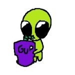 Funky green alien