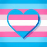 trans flag background colors with heart