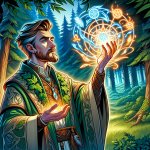 Druid casting a spell