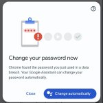 Google password warning