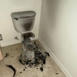 Shattered Toilet
