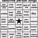 sensitive person bingo template