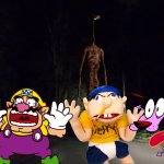 Wario,Jeffy and Courage dies by Light head while camping at night | image tagged in creepy forest,wario dies,jeffy,courage the cowardly dog,crossover | made w/ Imgflip meme maker