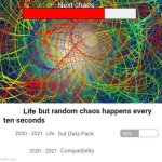 Life but random chaos happen every ten seconds