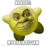 SMG-4 | NOBODY:; MY BRAIN AT 3AM | image tagged in shirby | made w/ Imgflip meme maker