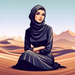 woman in the desert