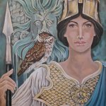 Minerva Athena goddess of wisdom, justice, art, trade, strategy