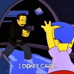 Simpsons Milhouse Gun I Don't Care.