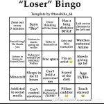 loser bingo template