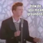 [insert image title] | how do you mean grounded? | image tagged in i'm sorry what rick astley,never gonna give you up | made w/ Imgflip meme maker