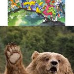 Even Bears love Digimon | image tagged in happy bear | made w/ Imgflip meme maker