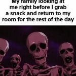 And it's so awkward too | My family looking at me right before I grab a snack and return to my room for the rest of the day | image tagged in gifs,memes,funny,unnecessary tags | made w/ Imgflip video-to-gif maker