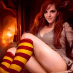 SEXY HERMIONE BY THE FIRE