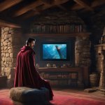 DR STRANGE WATCHING TV