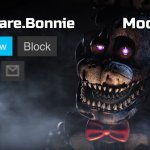 Nightmare Bonnie announcement template