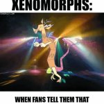 Cooler than the predator | XENOMORPHS:; WHEN FANS TELL THEM THAT THEY'RE COOLER THAN THE PREDATOR | image tagged in gifs,xenomorph | made w/ Imgflip video-to-gif maker